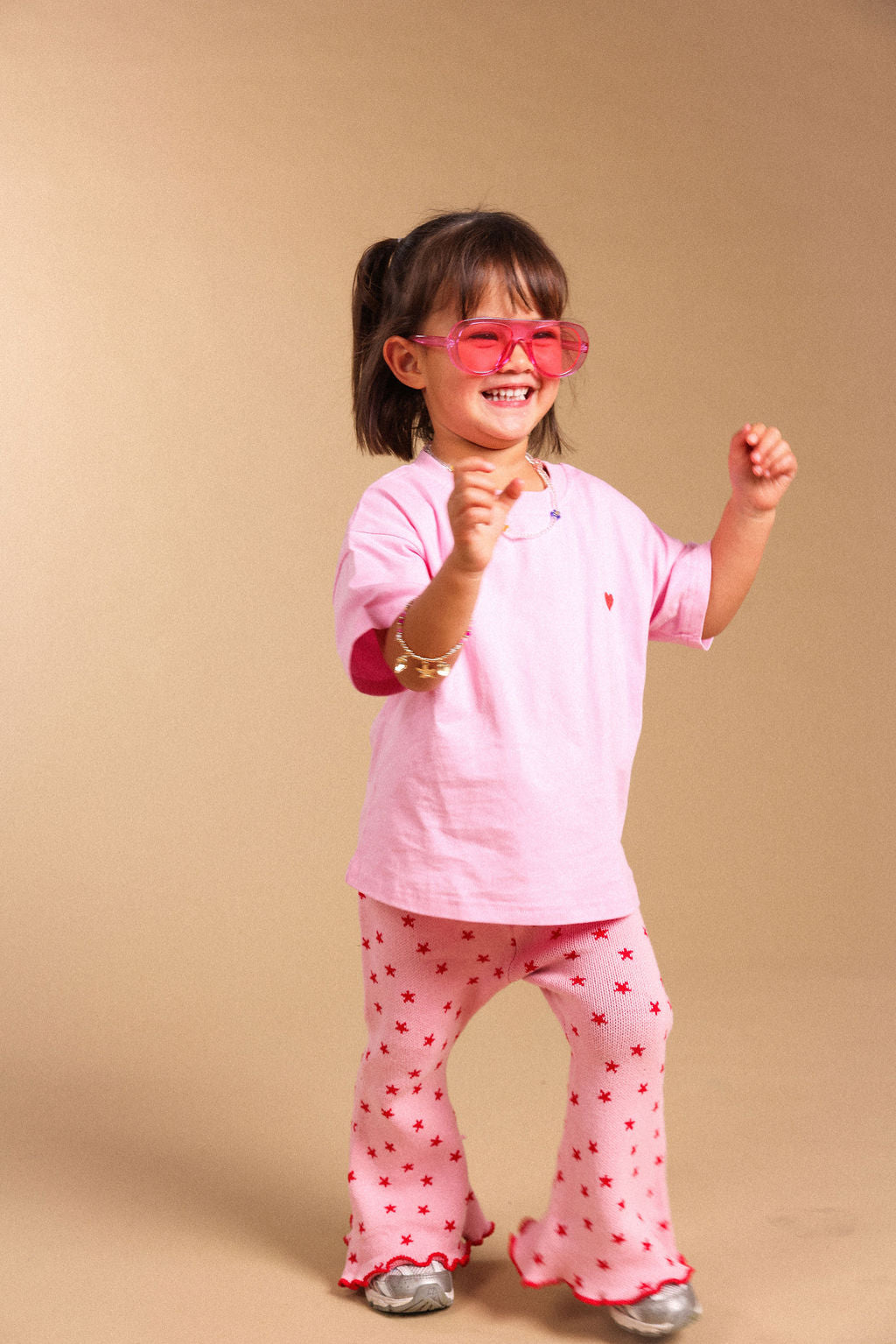 Star Leggings - Strawberry