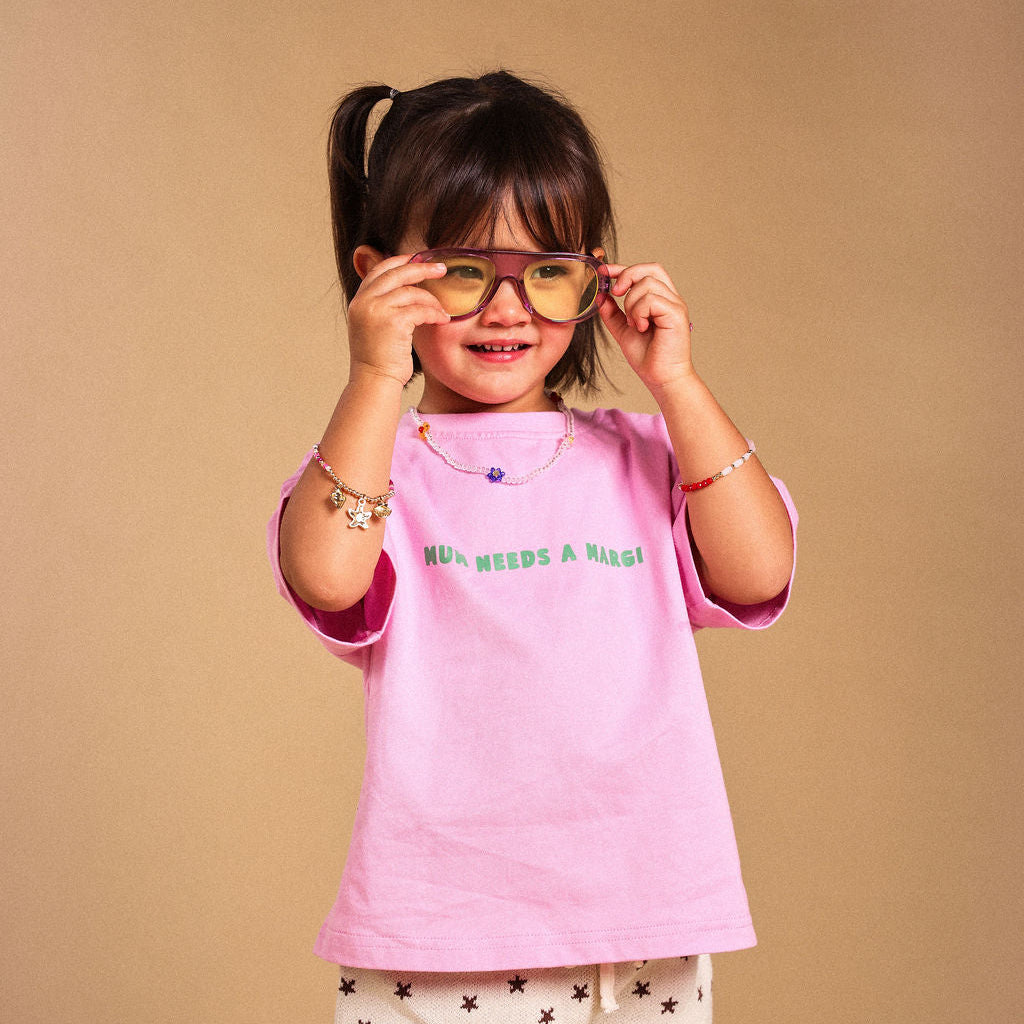 Pink and green Mum needs a margi tee