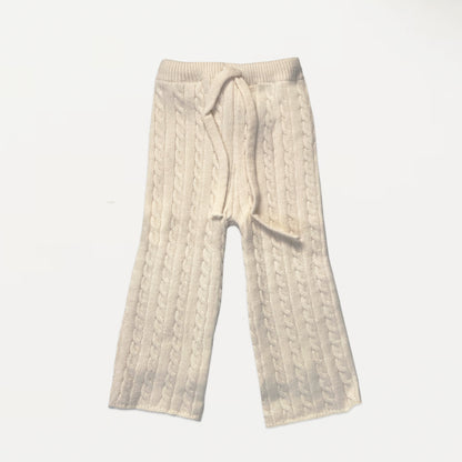 Cas Cable Knit Flares - Beige