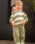 Stripe Jumper - Olive